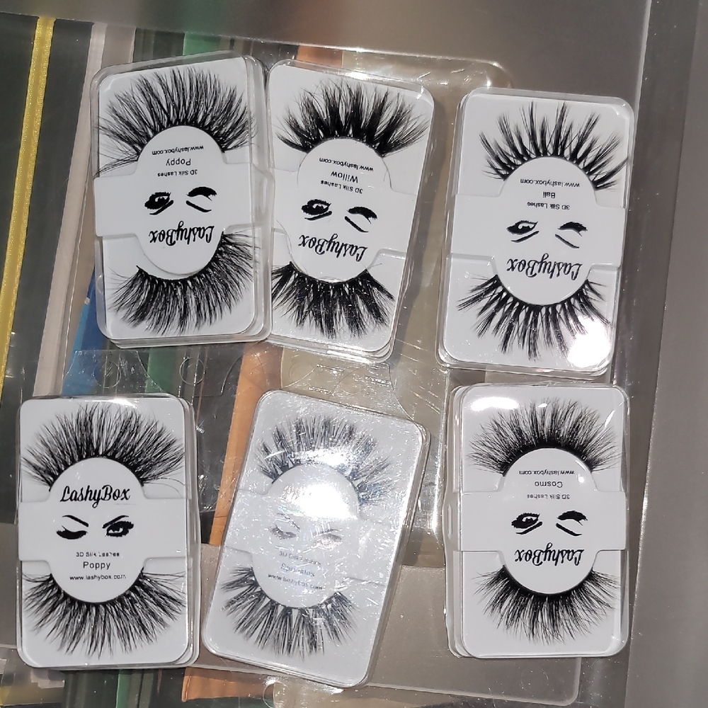 6 Brand New Lashy Box Lash Subscribtion Pairs Of Lashes